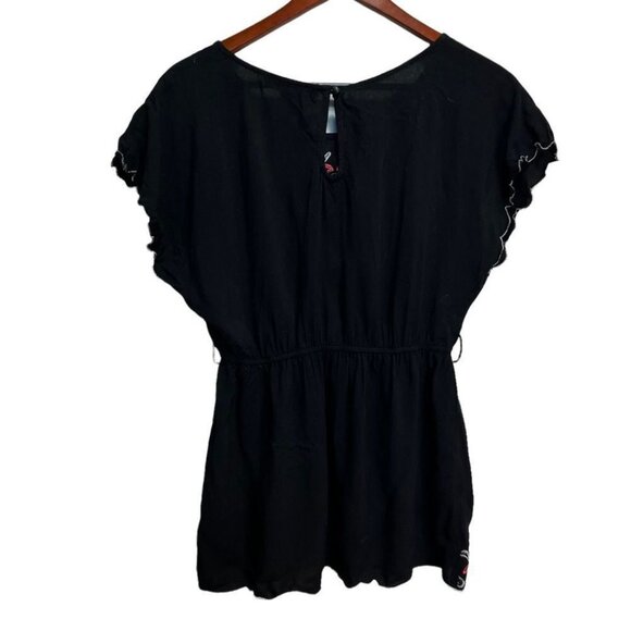 FOREVER 21 Floral Embroidered Tunic Top Size Small Bohemian - Picture 2 of 8